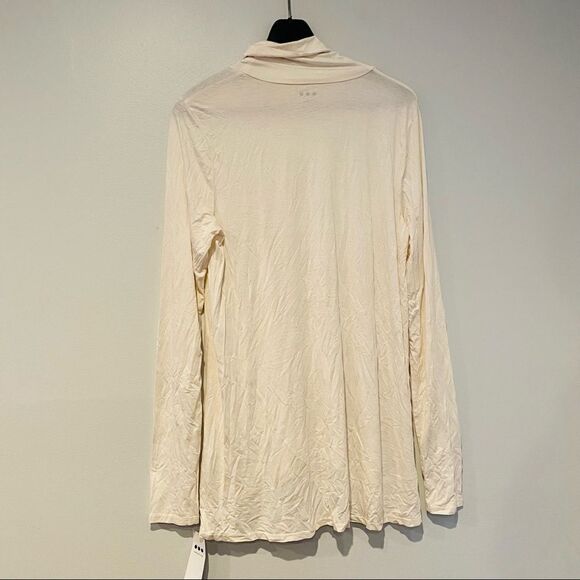 Three Dots Long Sleeve High Low Turtleneck Shirt Size XL - Picture 3 of 5